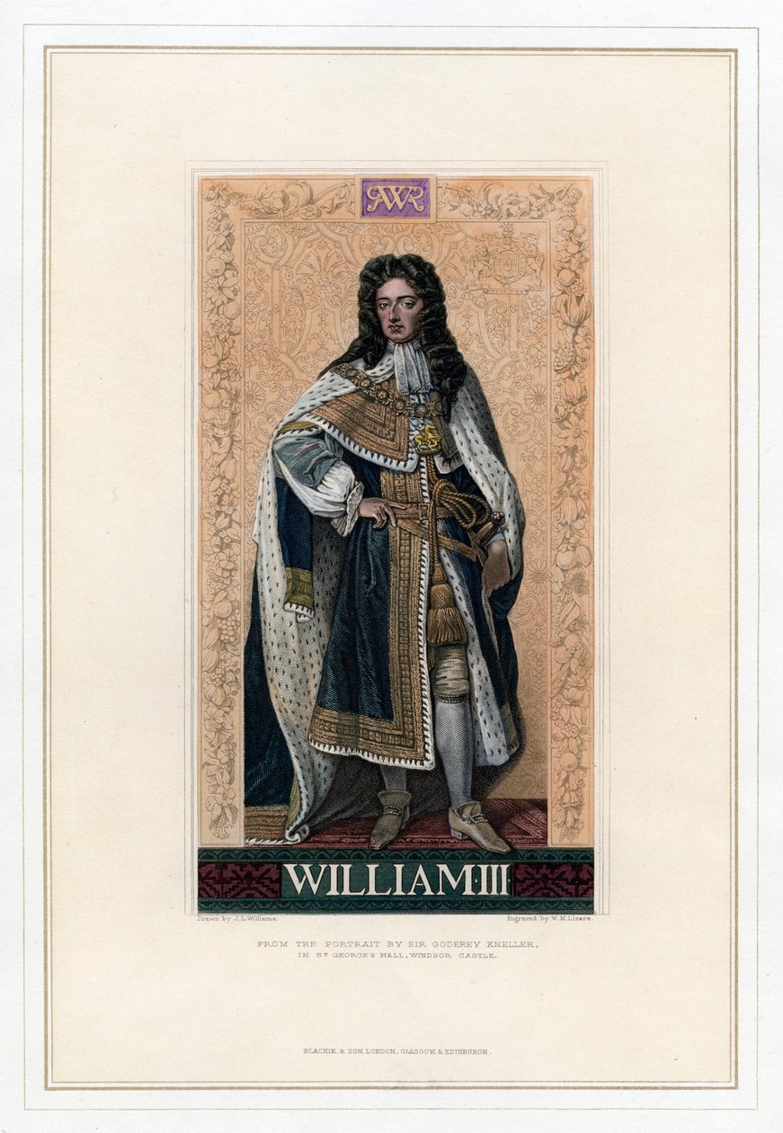 William III, král Anglie, Skotska a Irska. od William Home Lizars