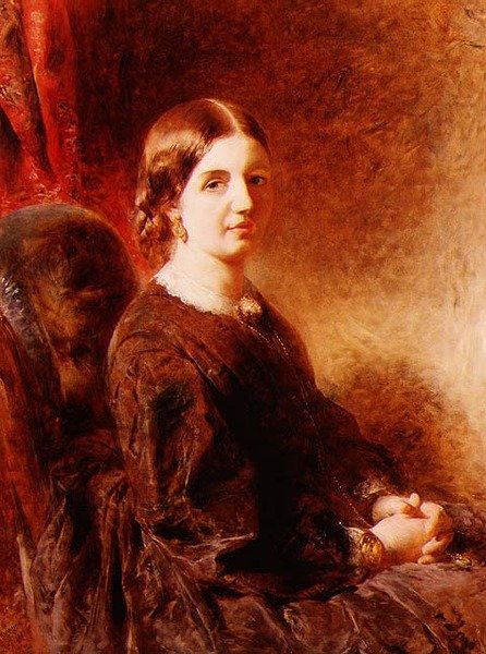 Portrét sedící ženy, prý paní Hugginsová od William Huggins