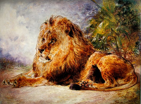Odpočívající lev od William Huggins