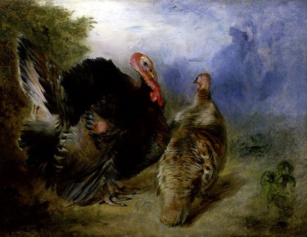 Krůty (olej na palubě) od William Huggins