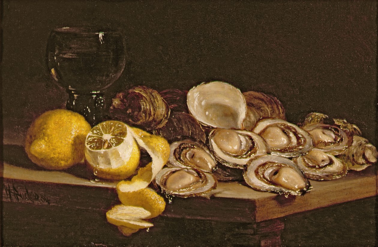 Studie ústřic, 1884 od William Hughes