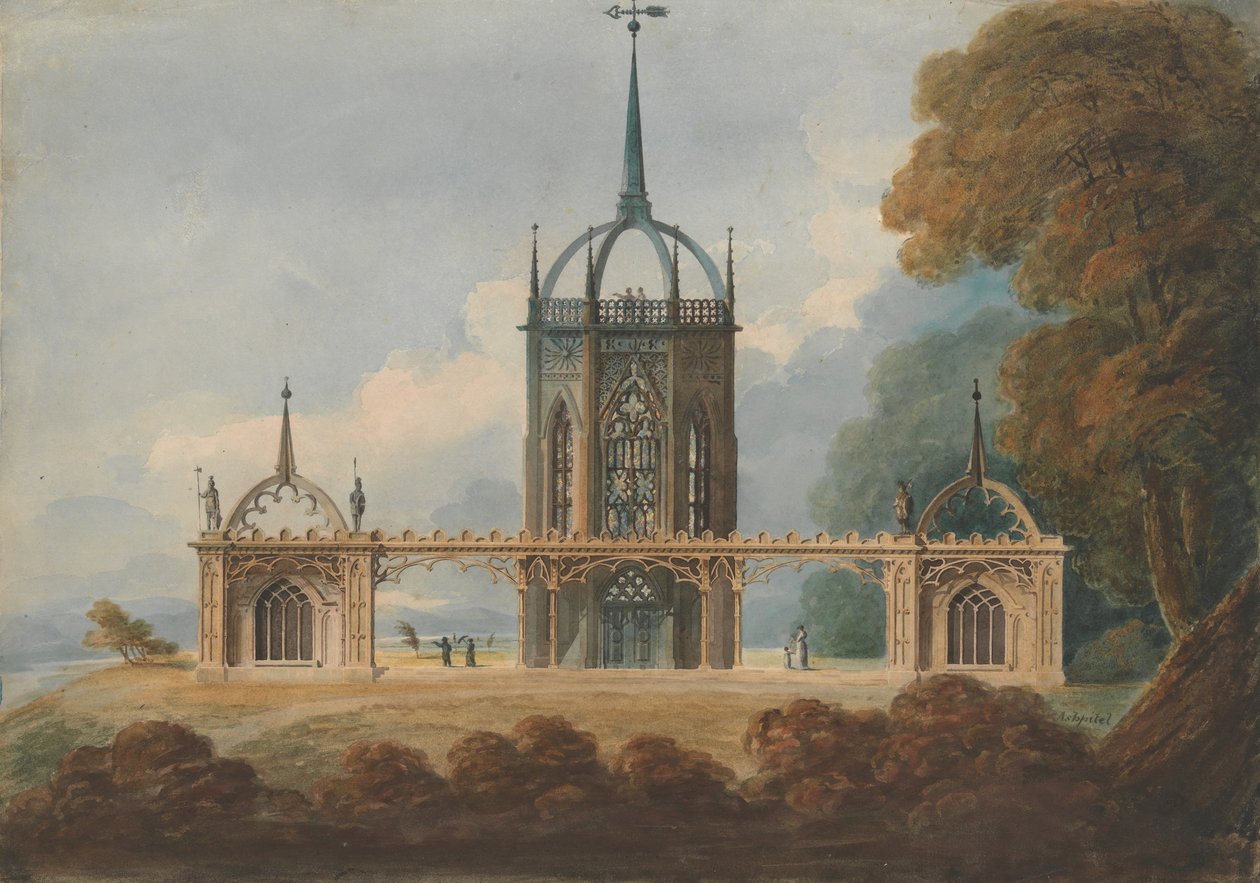 Design pro gotický Belle Vue, ca. 1800. od William Hurst Ashpitel