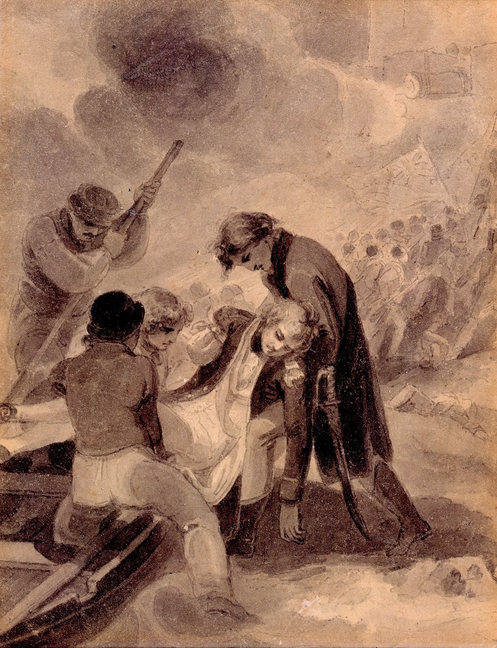Affair of Tenerife, 1808 (wc na papíře) od William I Bromley