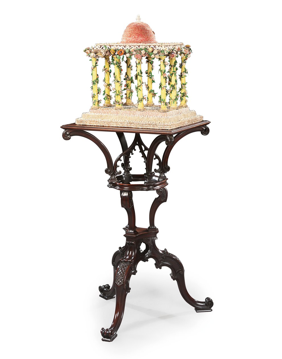 Stojan na stativ George III s chrámem, kolem roku 1762 od William Ince