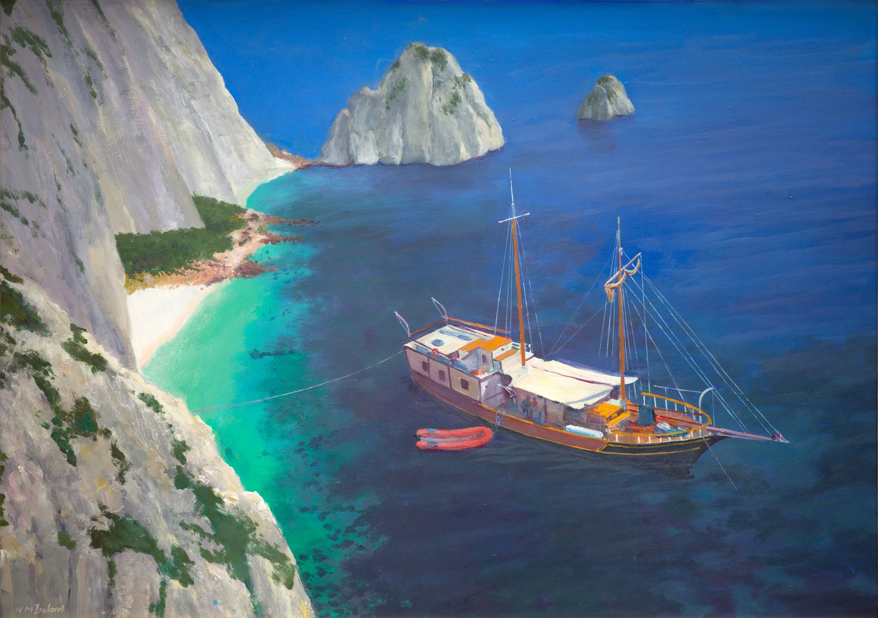Řecký škuner (olej na palubě) od William Ireland