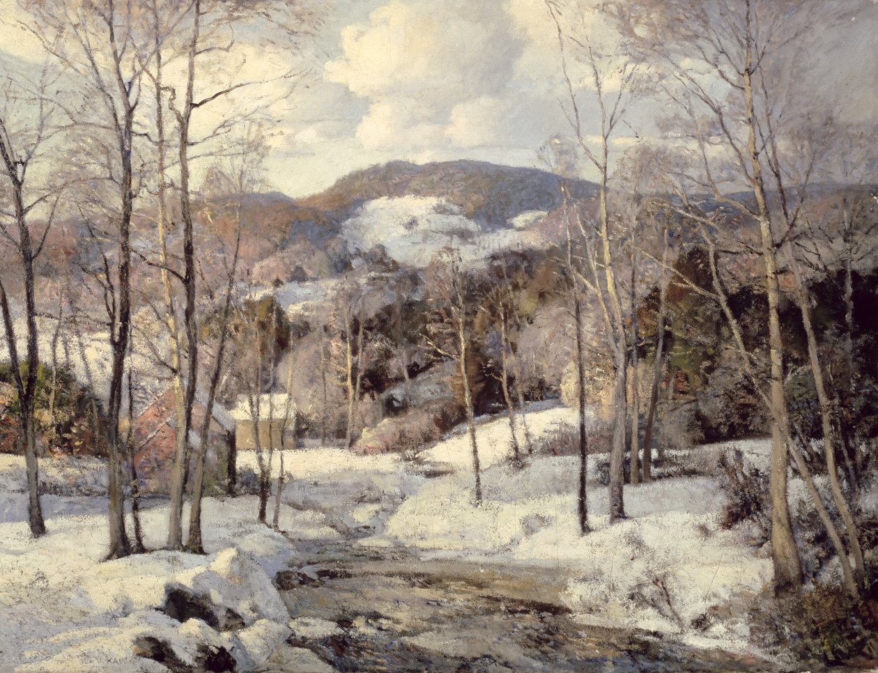 Millstream, Ipswich, New Hampshire (olej na plátně) od William J. Kaula