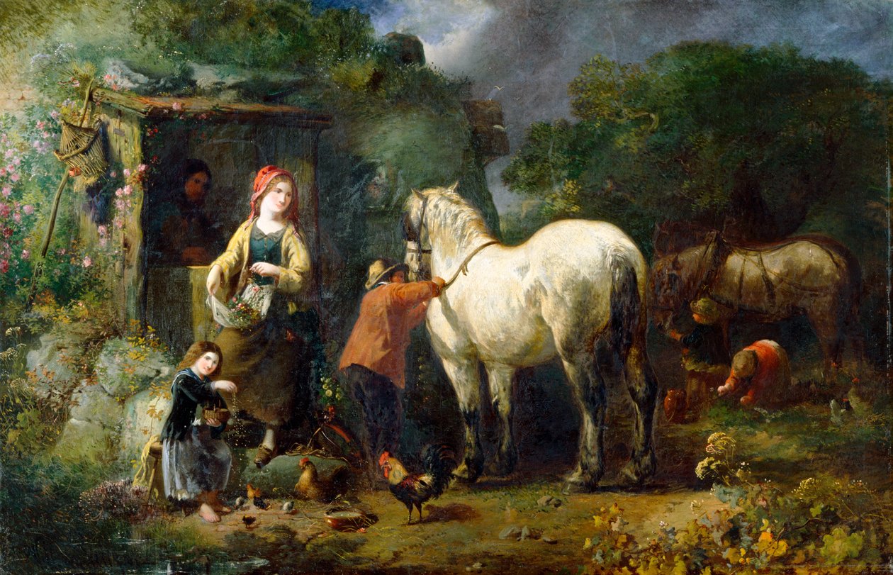 The Old Carthorse (olej na plátně) od William J. Perry
