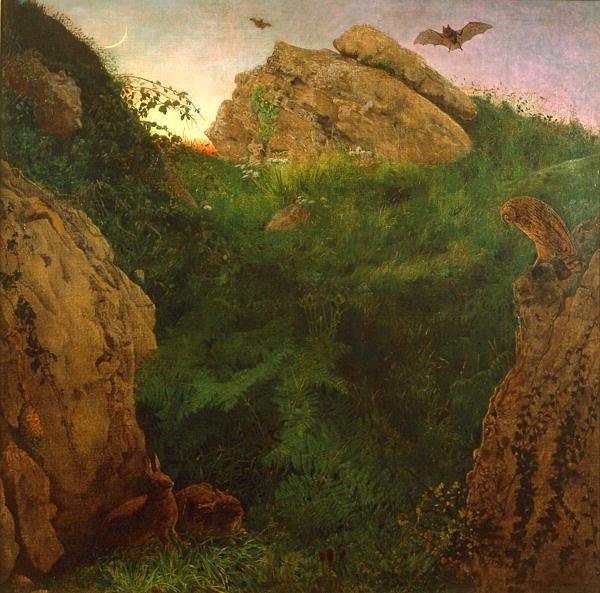 Soumrak (olej na plátně) od William J. Webbe or Webb