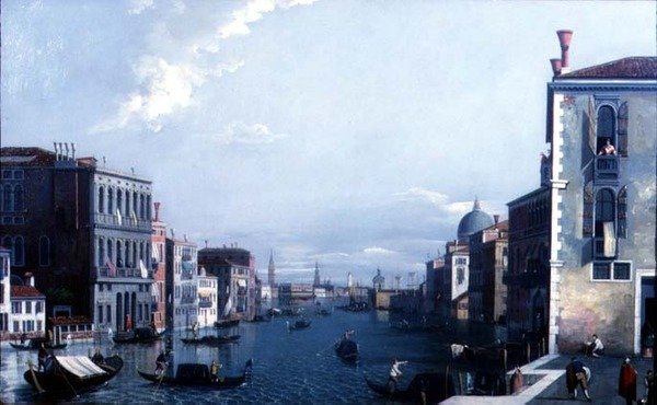 Canal Grande při pohledu na Dogana a Dóžecí palác od William James