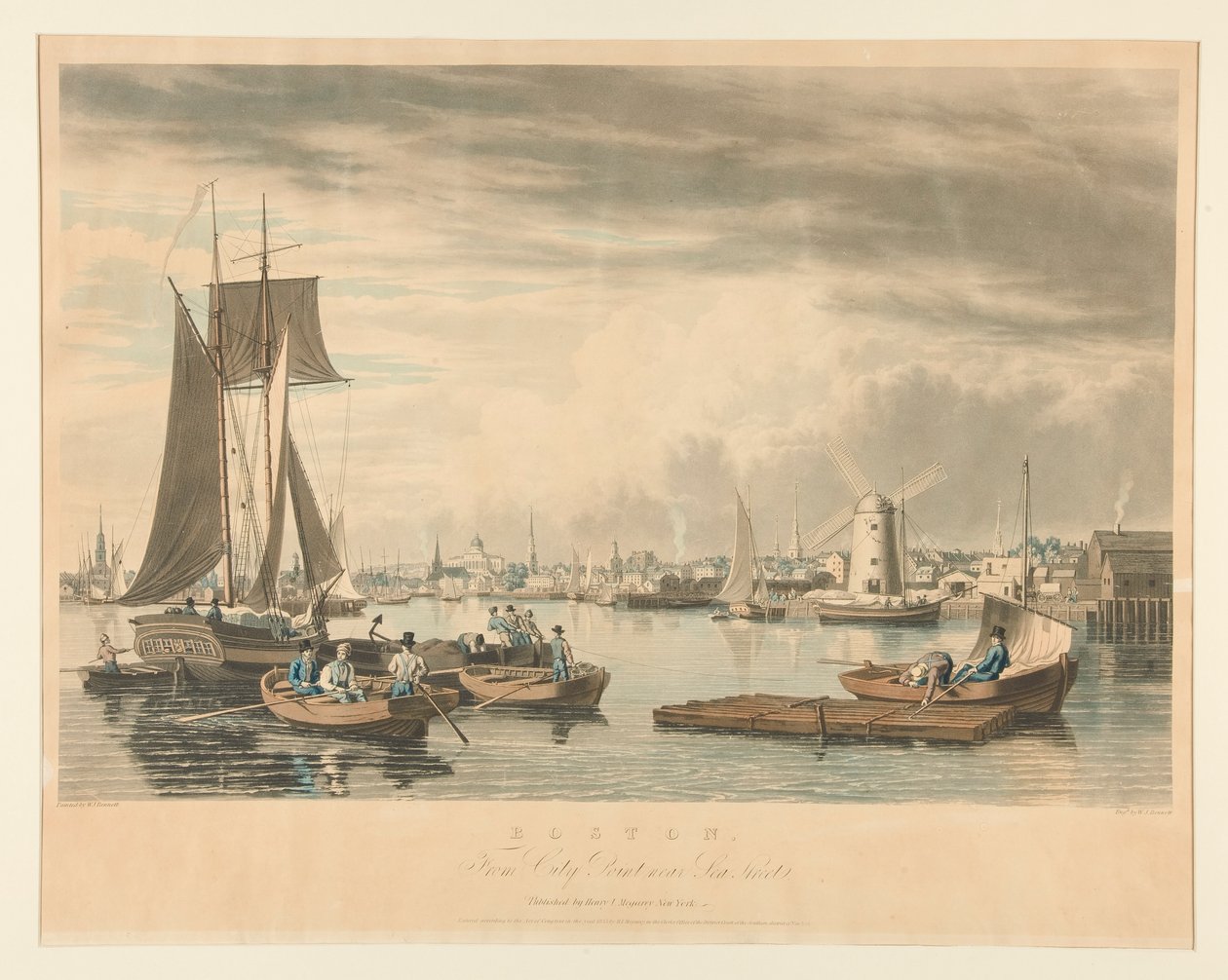 Boston / From City Point Near Sea Street od William James Bennett