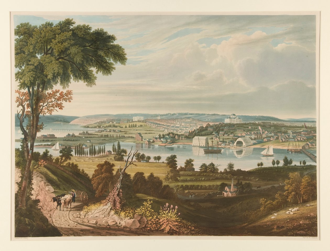 Město Washington Zpoza Navy Yardu od William James Bennett