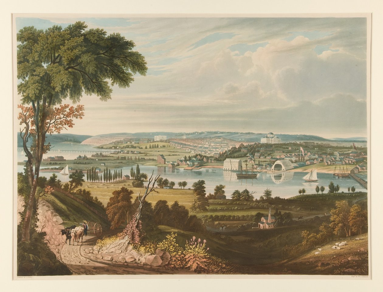 Město Washington od námořní loděnice od William James Bennett
