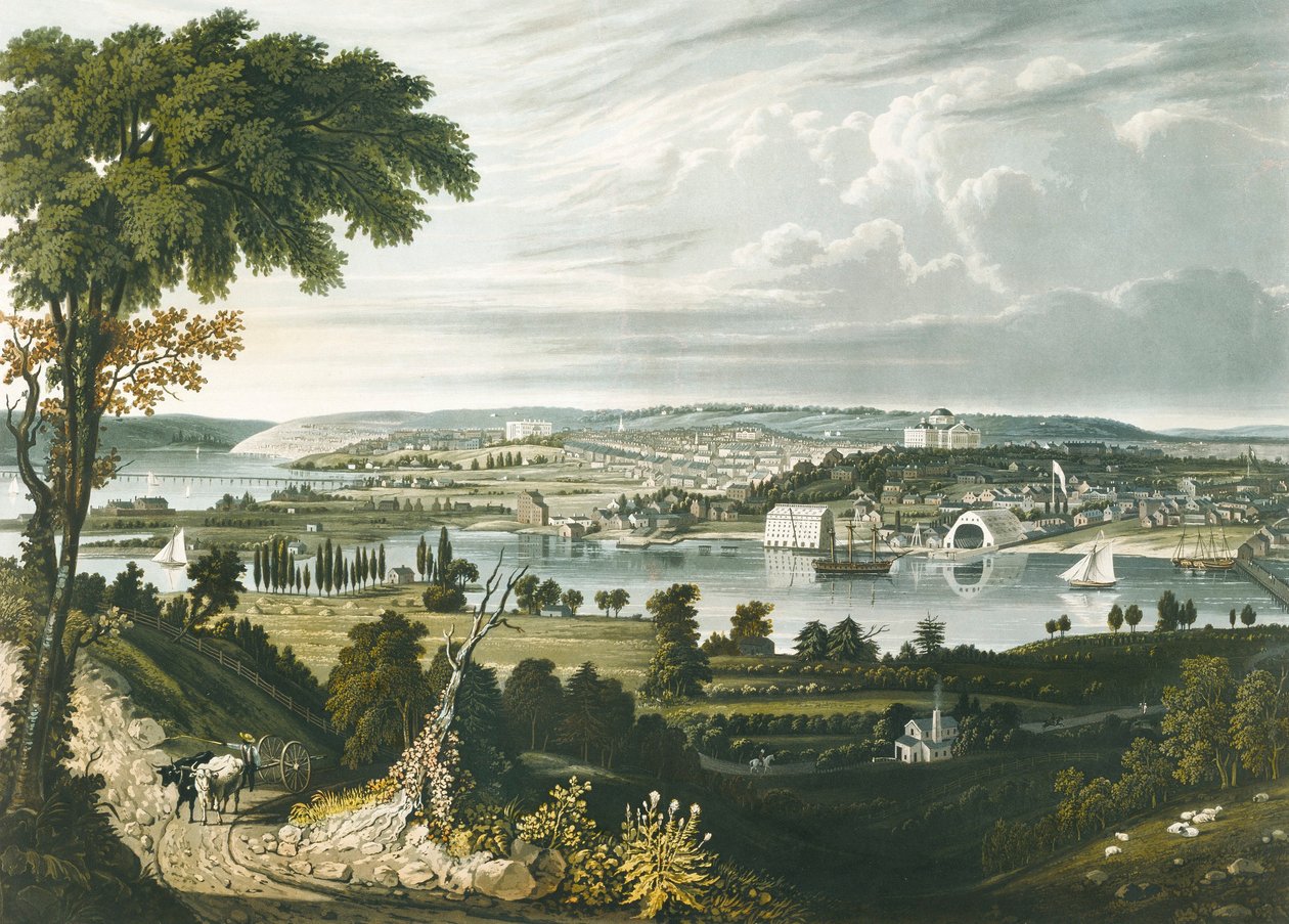 Město Washington zpoza námořní loděnice od William James Bennett