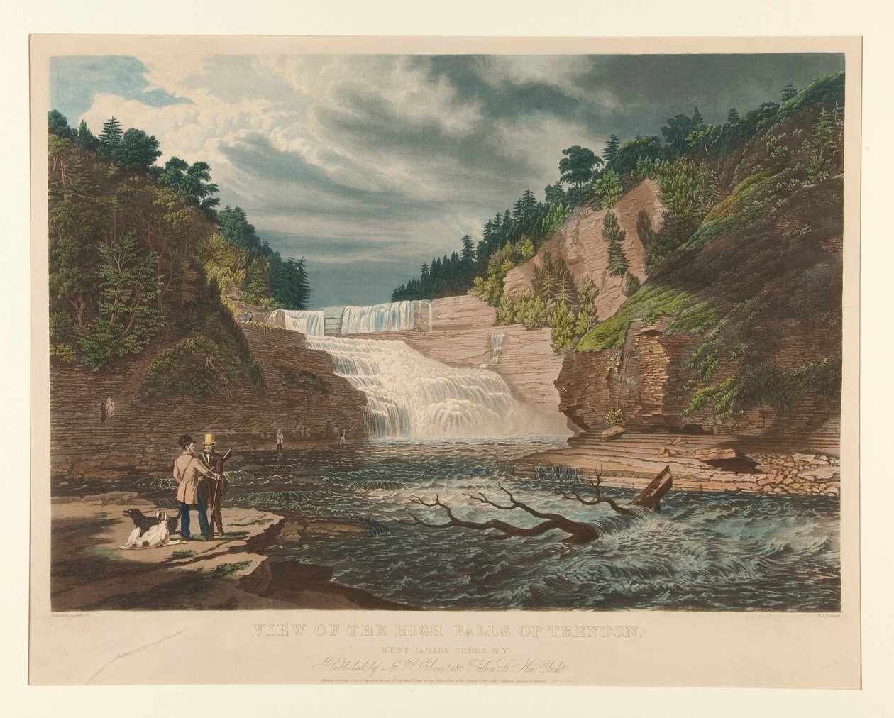 Pohled na High Falls of Trenton. West Canada Creek, NY. od William James Bennett