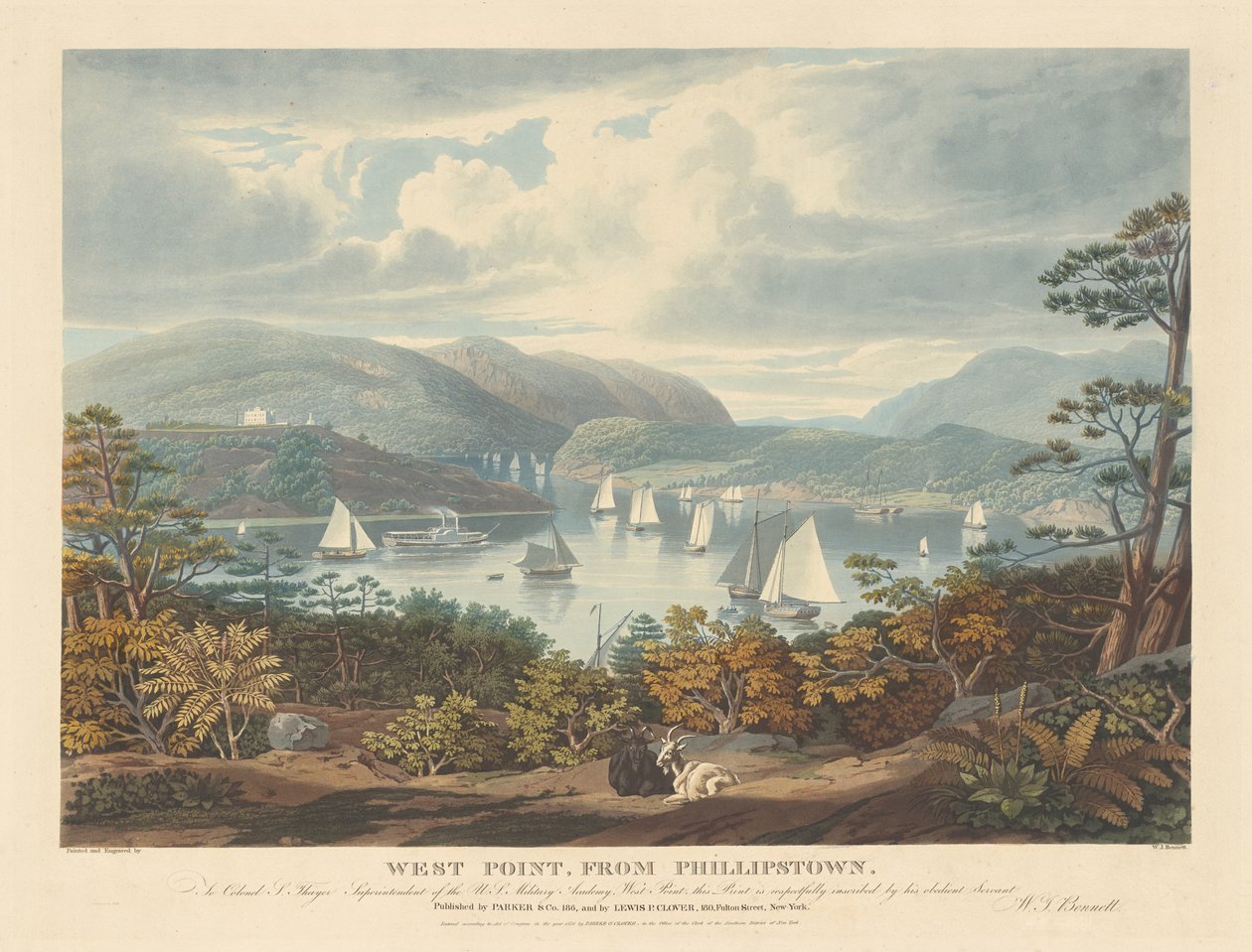 West Point, z Phillipstownu od William James Bennett