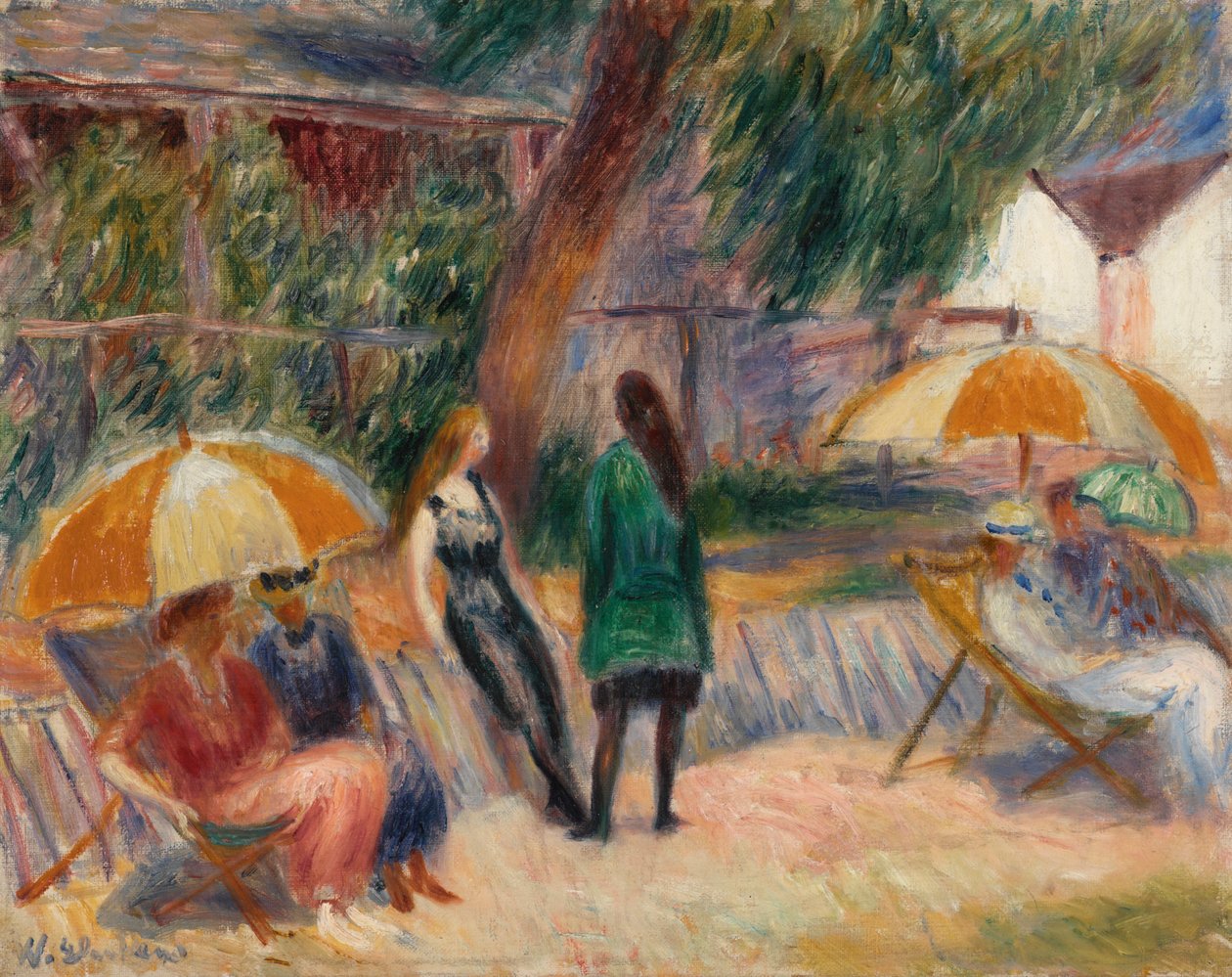 Pláž s postavami, Bellport od William James Glackens