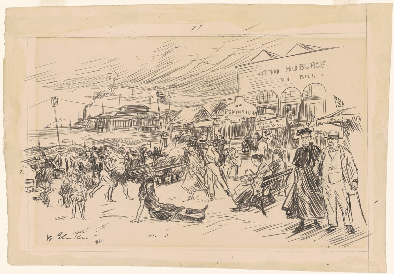 Promenáda Coney Island od William James Glackens