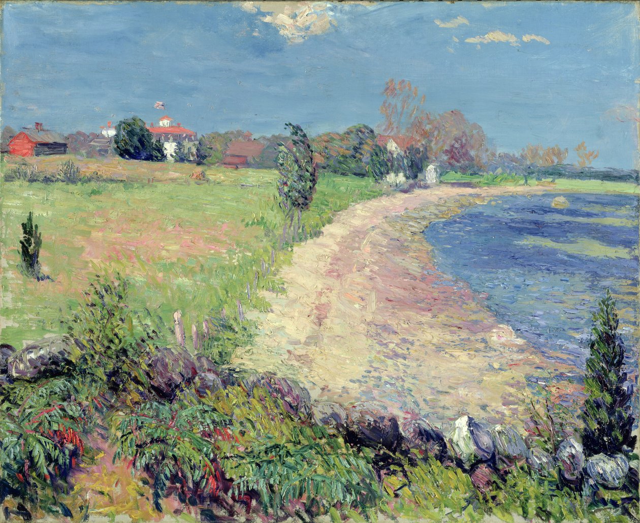 Curving Beach, Nová Anglie (olej na plátně) od William James Glackens