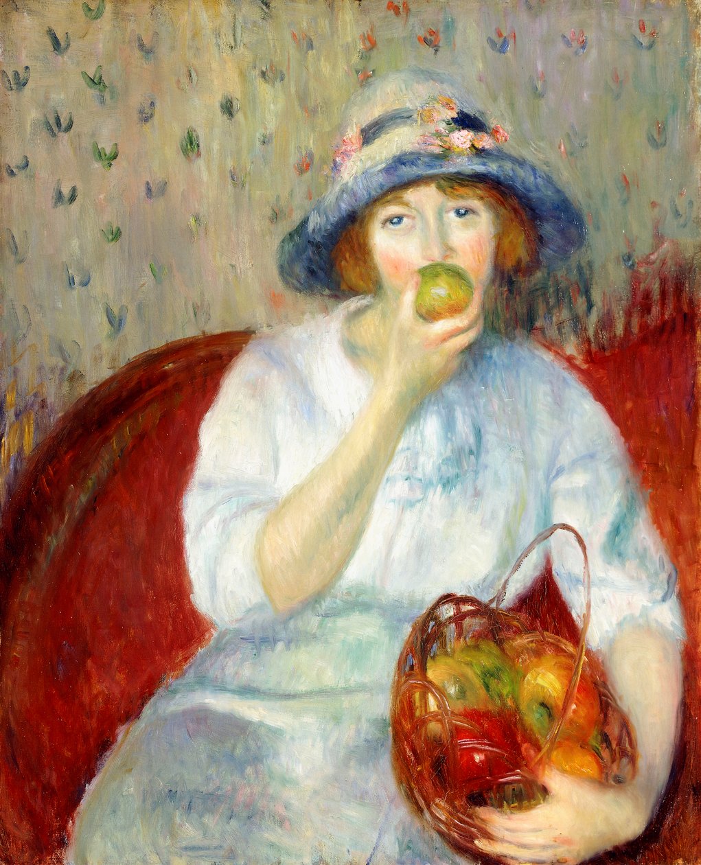 Dívka se zeleným jablkem od William James Glackens