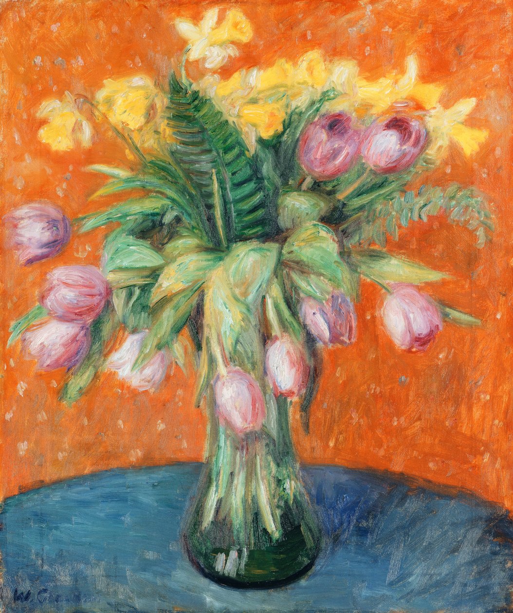Levandulové tulipány a Jonquily od William James Glackens