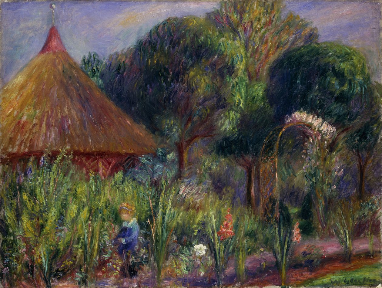 Lenna by a Summer House, kolem roku 1917 (olej na plátně) od William James Glackens