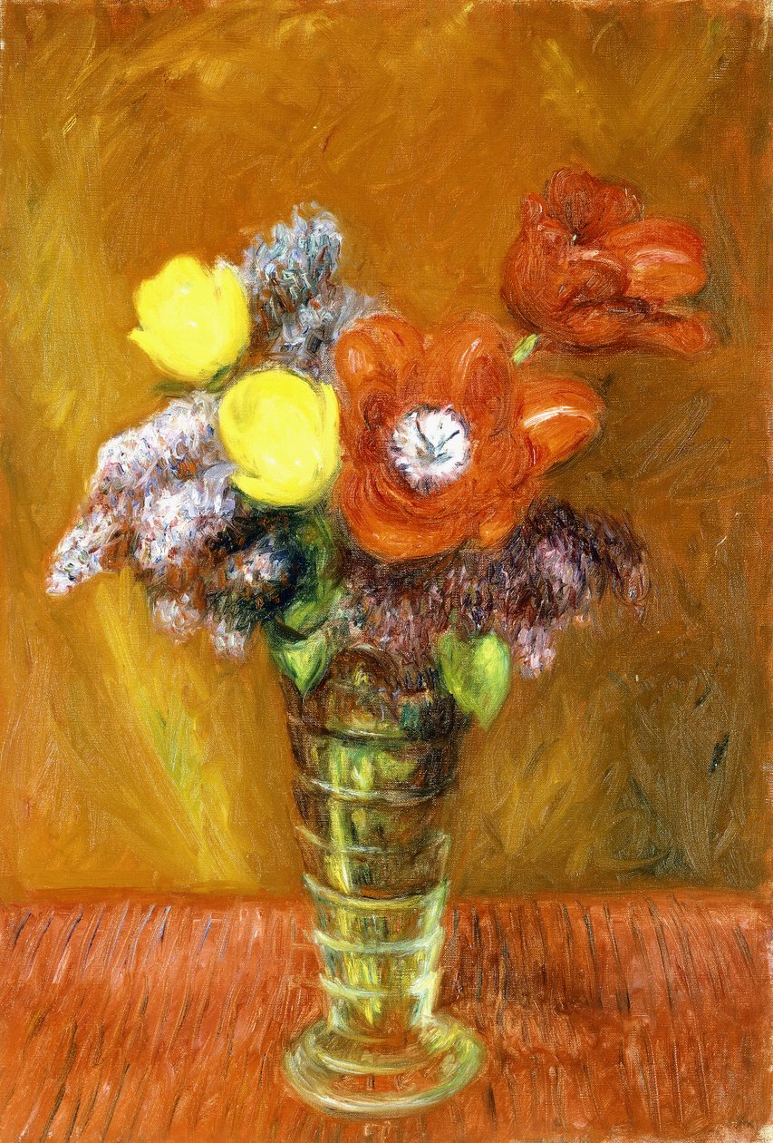 Šeříky a tulipány od William James Glackens