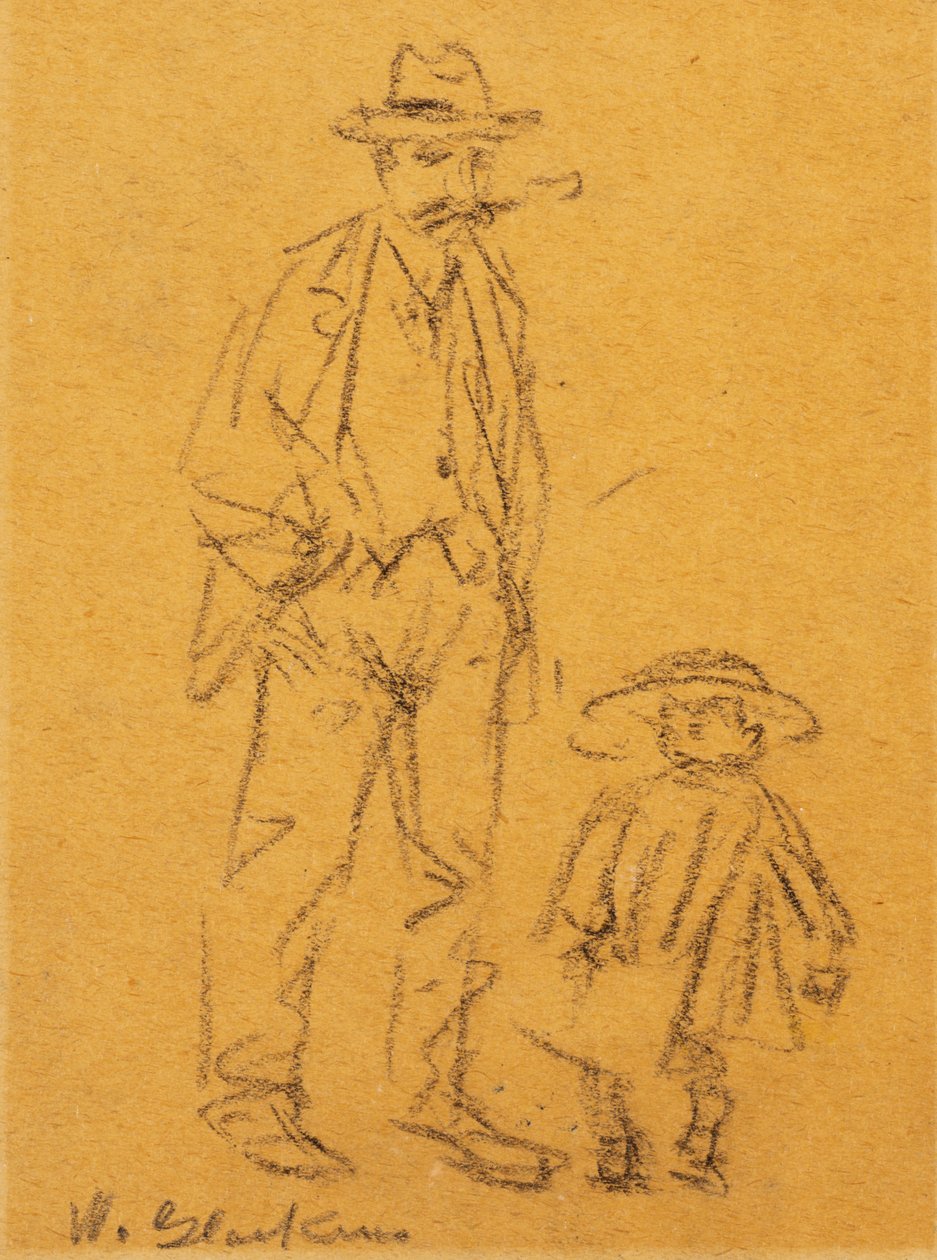Muž s dítětem od William James Glackens