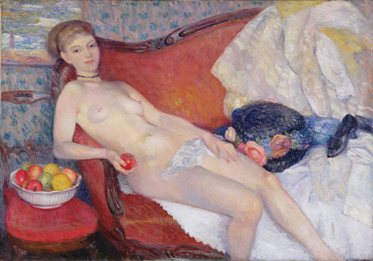 Nahá s Apple od William James Glackens