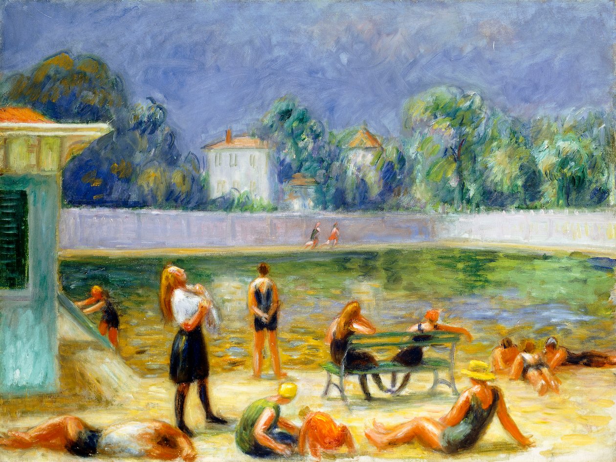 Venkovní plavecký bazén od William James Glackens