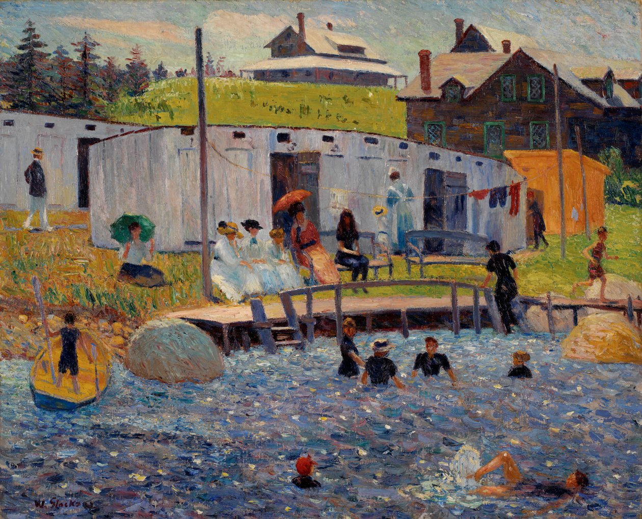Hodina koupání, Chester, Nové Skotsko od William James Glackens