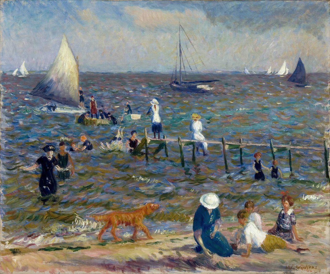 Malé molo, 1914 od William James Glackens