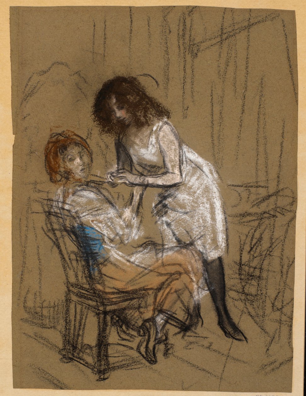 Dvě ženy (jedna sedící) od William James Glackens