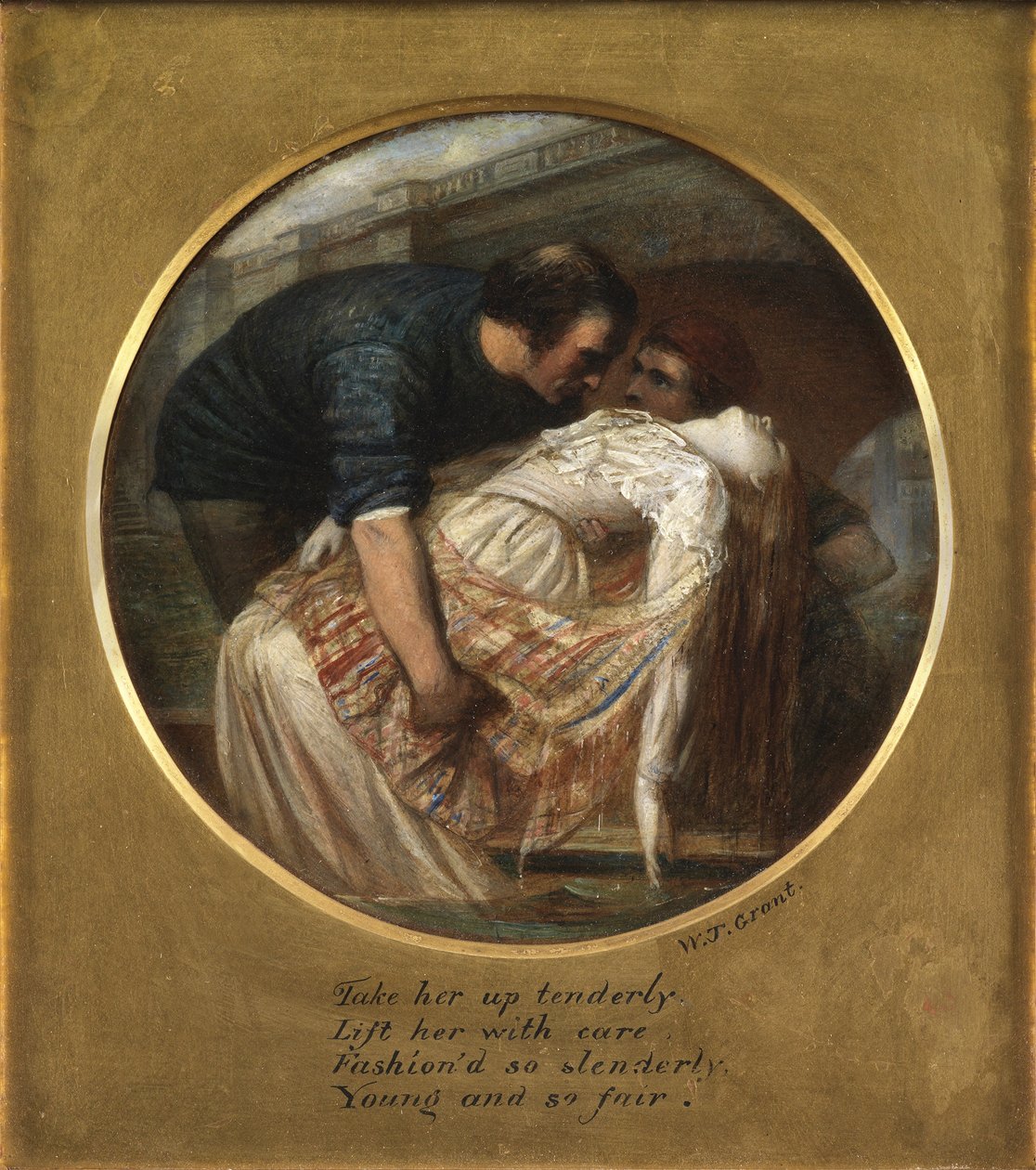 Most vzdechů (olej na panelu) od William James Grant