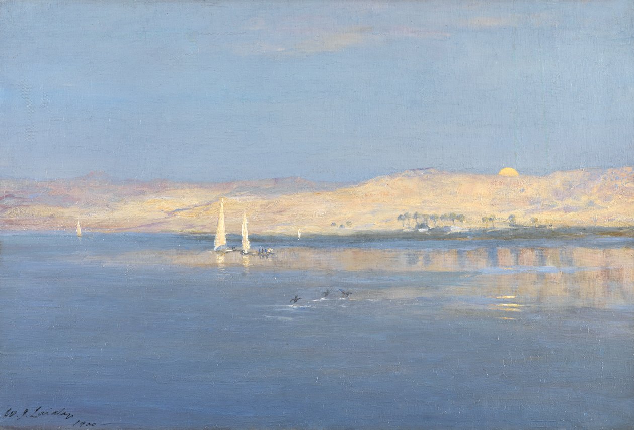 Měsíc vycházející nad Nilem, 1900 od William James Laidlay