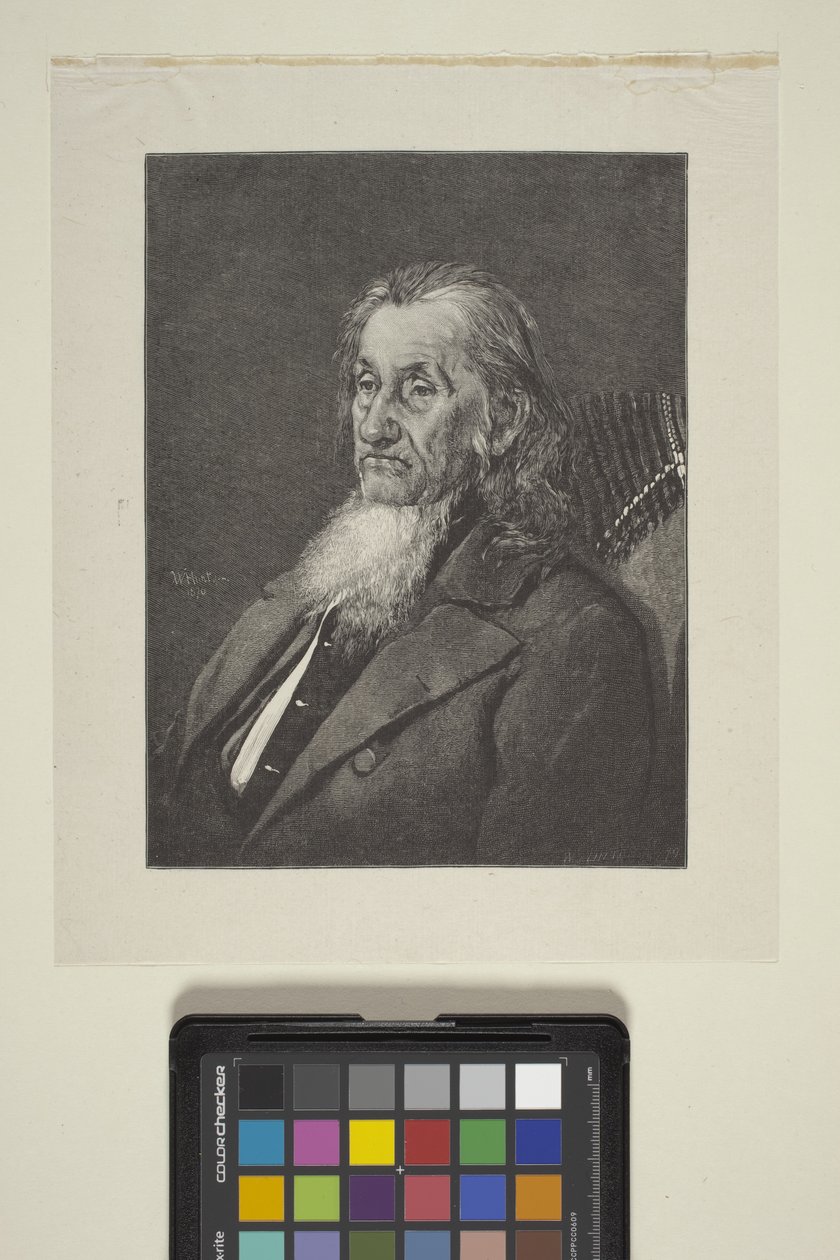 Portrét Allana Wardnera (inkoust, pero, tužka) od William James Linton