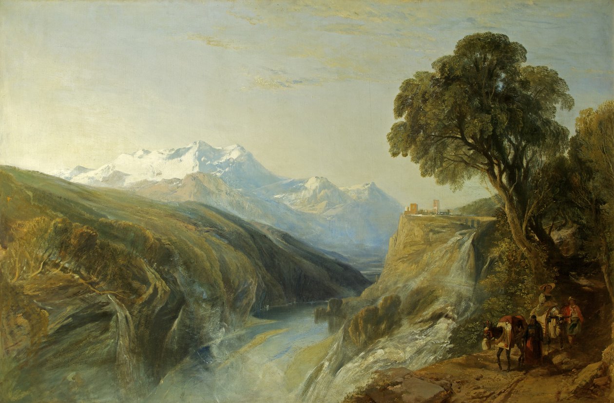 Alpská scéna (olej na plátně) od William James Muller
