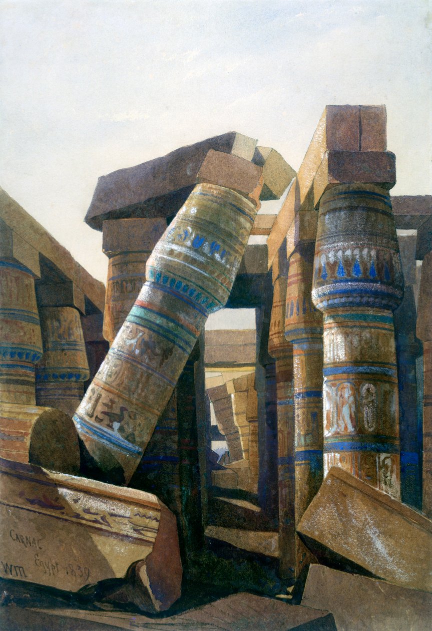 Sloupová síň, Carnac, 1839 od William James Muller