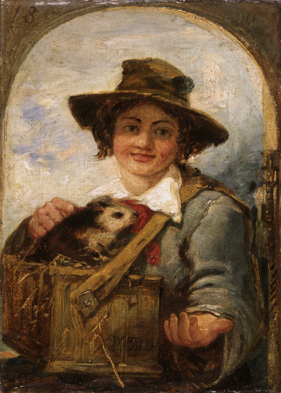 Italský chlapec s morčetem od William James Muller