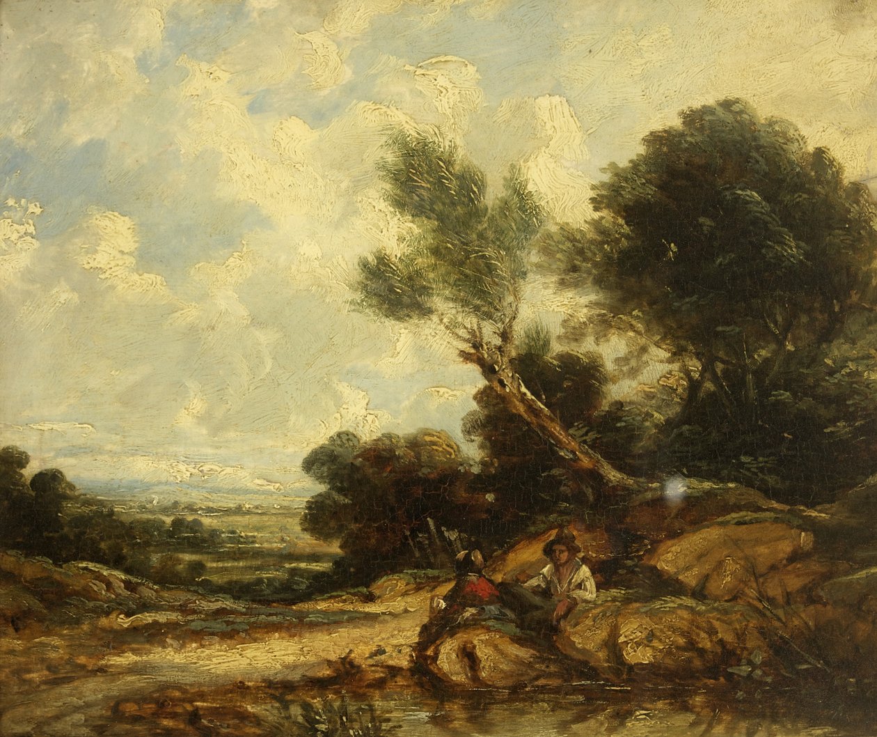 Krajina s postavami od William James Muller