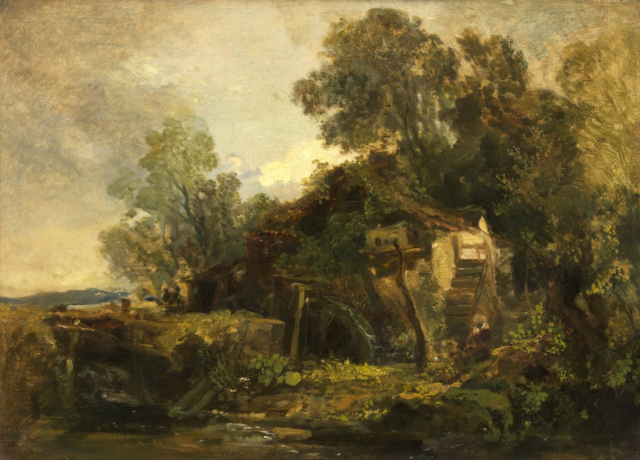 Mill at Mells, Somerset (olej na panelu) od William James Muller