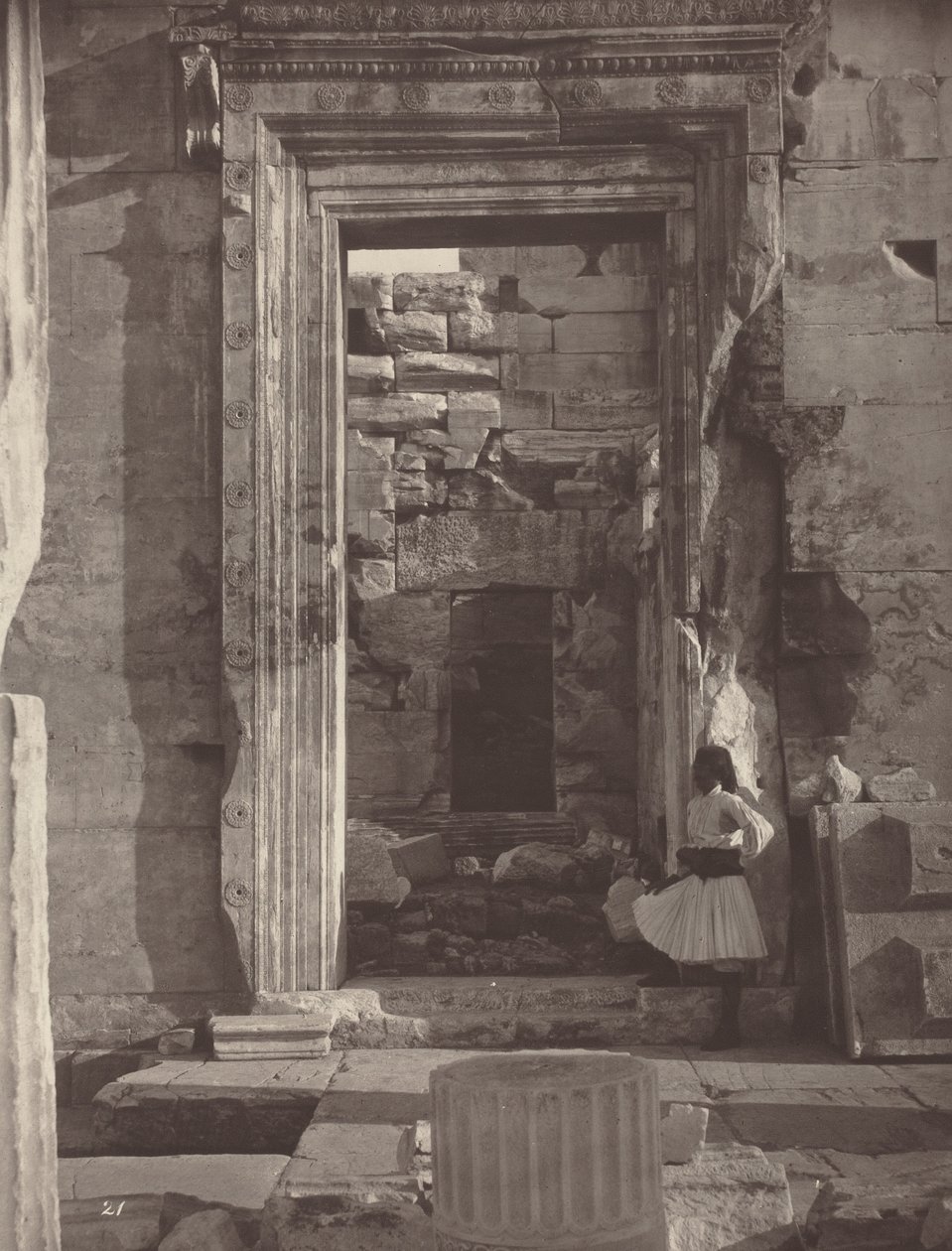 Akropole v Aténách, deska 21,1869/1870 (foto) od William James Stillman