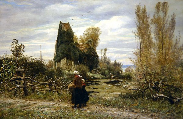 Cesta zříceninou (olej na plátně) od William John Hennessy