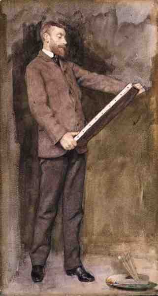 Portrét Normana Garstina (1847-1926) kolem roku 1882 (akvarel na papíře) od William John Wainwright