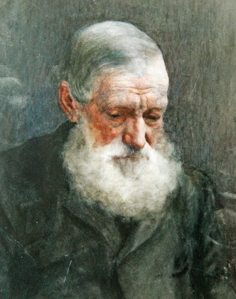 Portrét vousatého gentlemana, cca 1880 (akvarel na papíře) od William John Wainwright