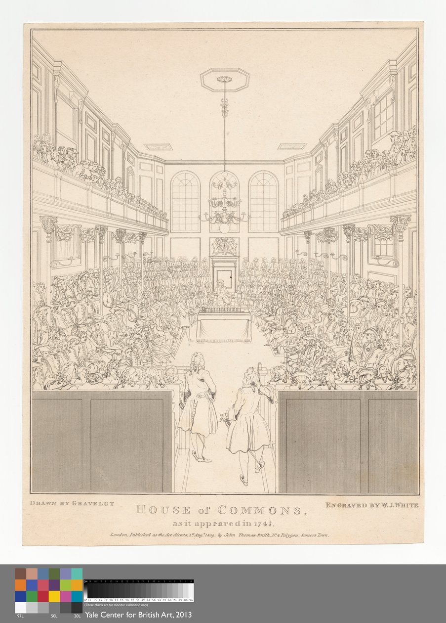 Dolní sněmovna, jak to vypadalo v letech 1741-2 od William Johnstone White
