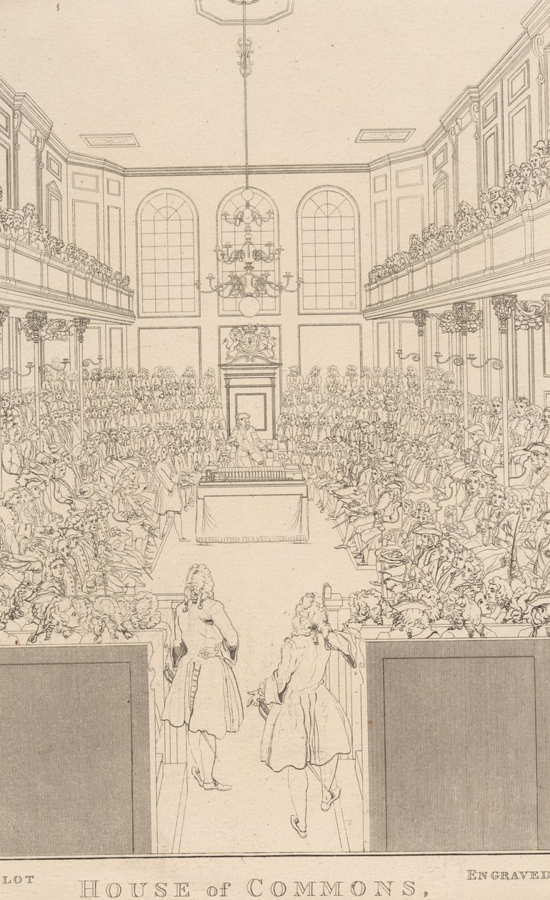 Dolní sněmovna, jak to vypadalo v letech 1741-2 od William Johnstone White