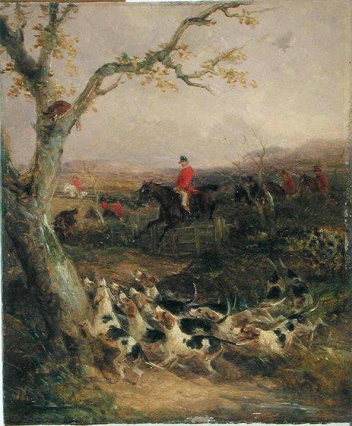 Jižní vítr a zamračená obloha Vyhlašují to lovecké ráno (olej na palubě) (viz 225061-225062) od William Joseph Shayer