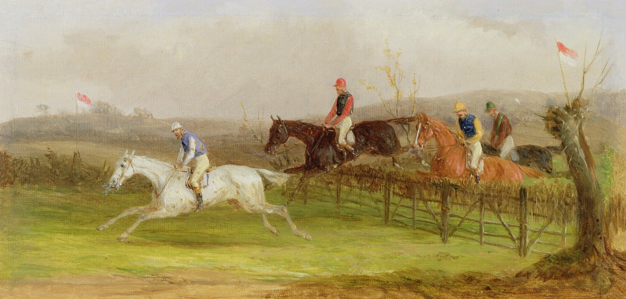 Steeplechasing: The Hurdle, 1869 od William Joseph Shayer