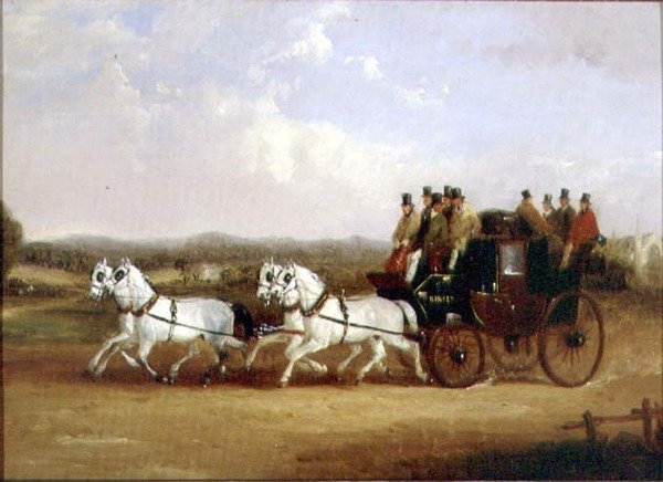 Brighton Coach on the Open Road (olej na plátně) od William Joseph Shayer