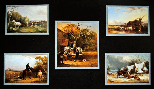 The Farming Seasons, sada pěti (olej na palubě) od William Joseph Shayer